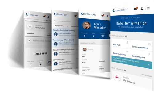 Endkunden können Versicherungen auf Handy und Tablet verwalten